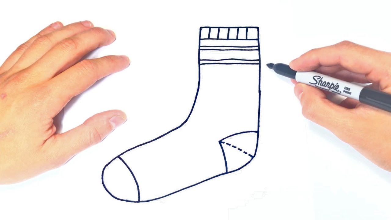 Cómo dibujar un calcetín navideño  Dibujos sencillos   YouTube