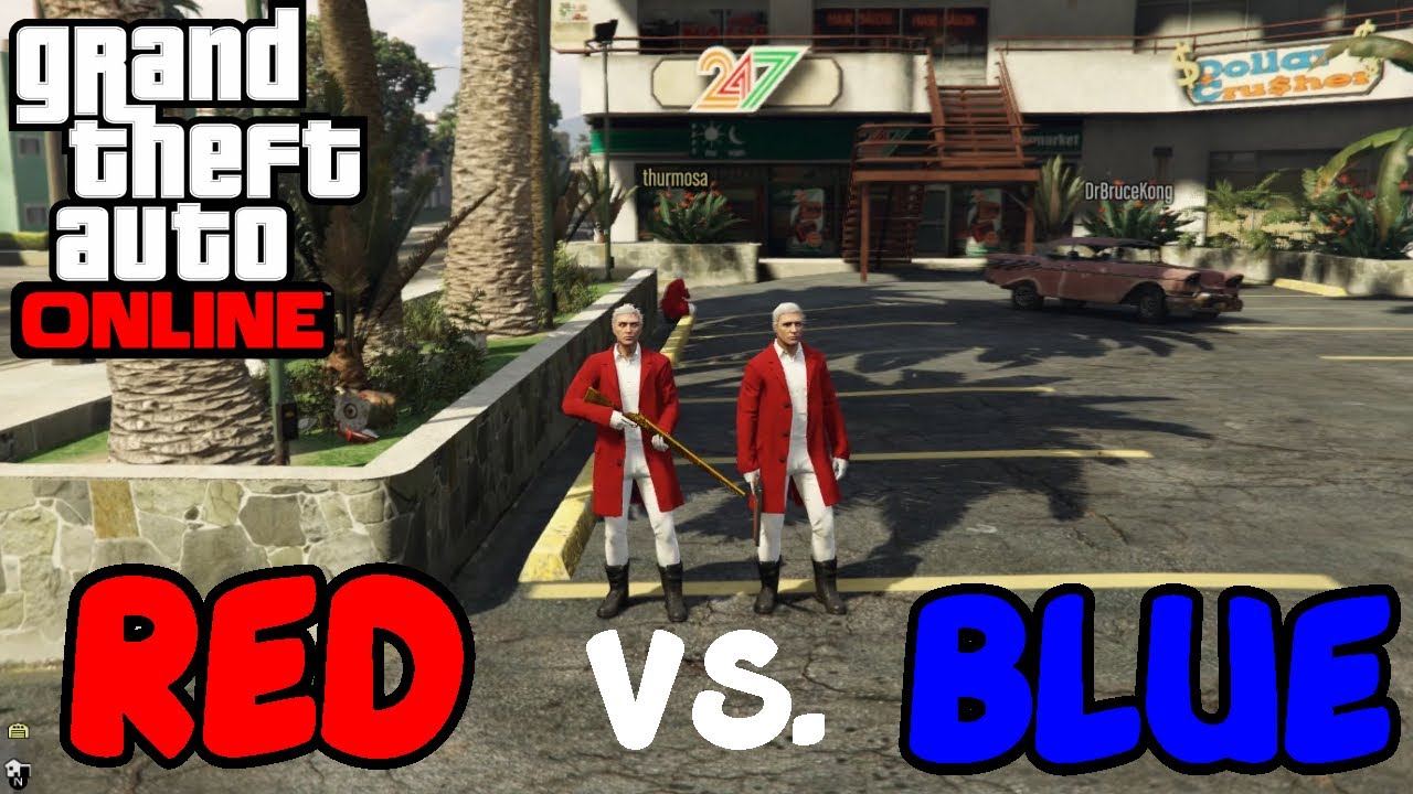 GTA5 Online Funny Moments Red Coats vs. Blue Coats! YouTube
