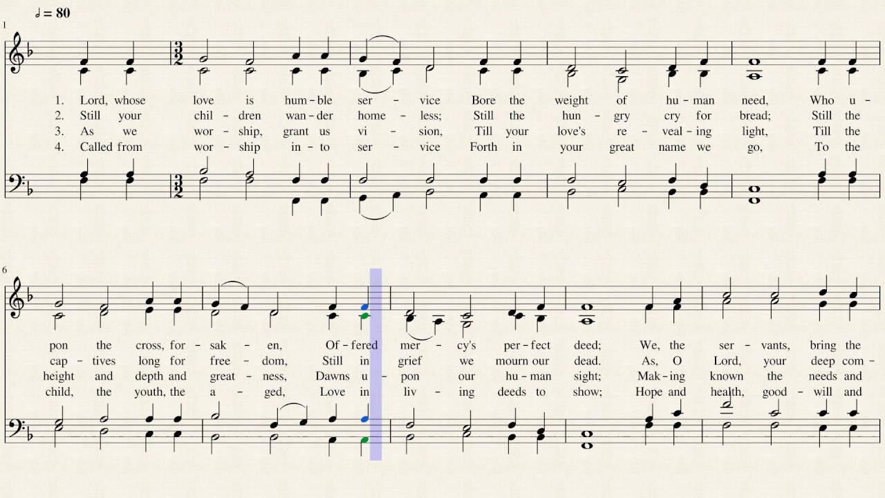 Lord Whose Love In Humble Service (Bass)