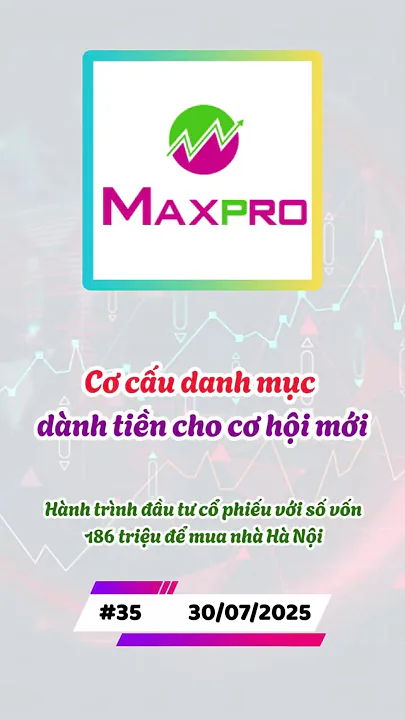 Cơ cấu danh mục dành tiền cho cơ hội mới. Hành trình đầu tư cổ phiếu để mua nhà Hà Nội!
