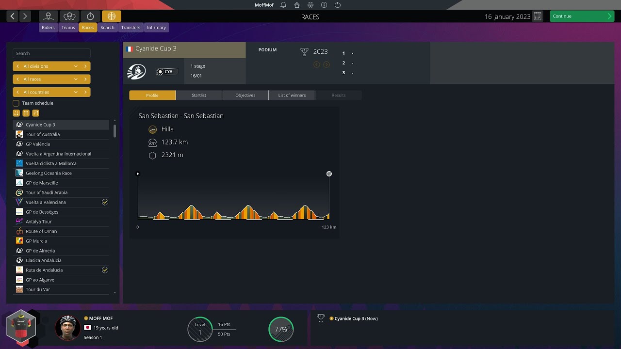【Pro Cycling Manager 2023 : 10】ロードレース習得編 : Cyanide Cup 3