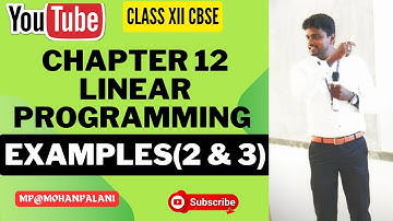 Chapter 12- Linear Programming- Examples(2 & 3)|Class XII CBSE Mathematics in Tamil
