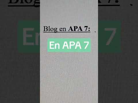 Normas Apa Para Blogs