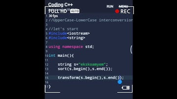 #50 UpperCase-LowerCase interconversion in String | c++ tutorial #shorts