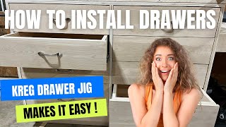 How to Install Cabinet Drawer Slides with the Kreg Drawer Slide Jig!