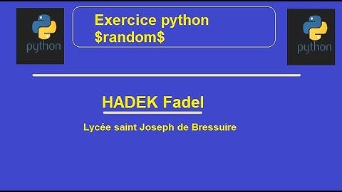 Comment utiliser la fonction random() de Python