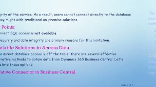 How to Access the Database of Dynamics 365 Business Central Cloud Service