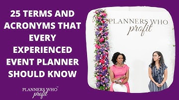 5 Terms You Should Know As An Event Planner - Advanced Wedding & Event Planning Guide