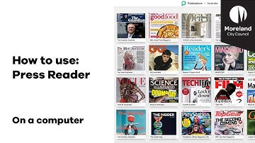 How to use Press Reader on a computer