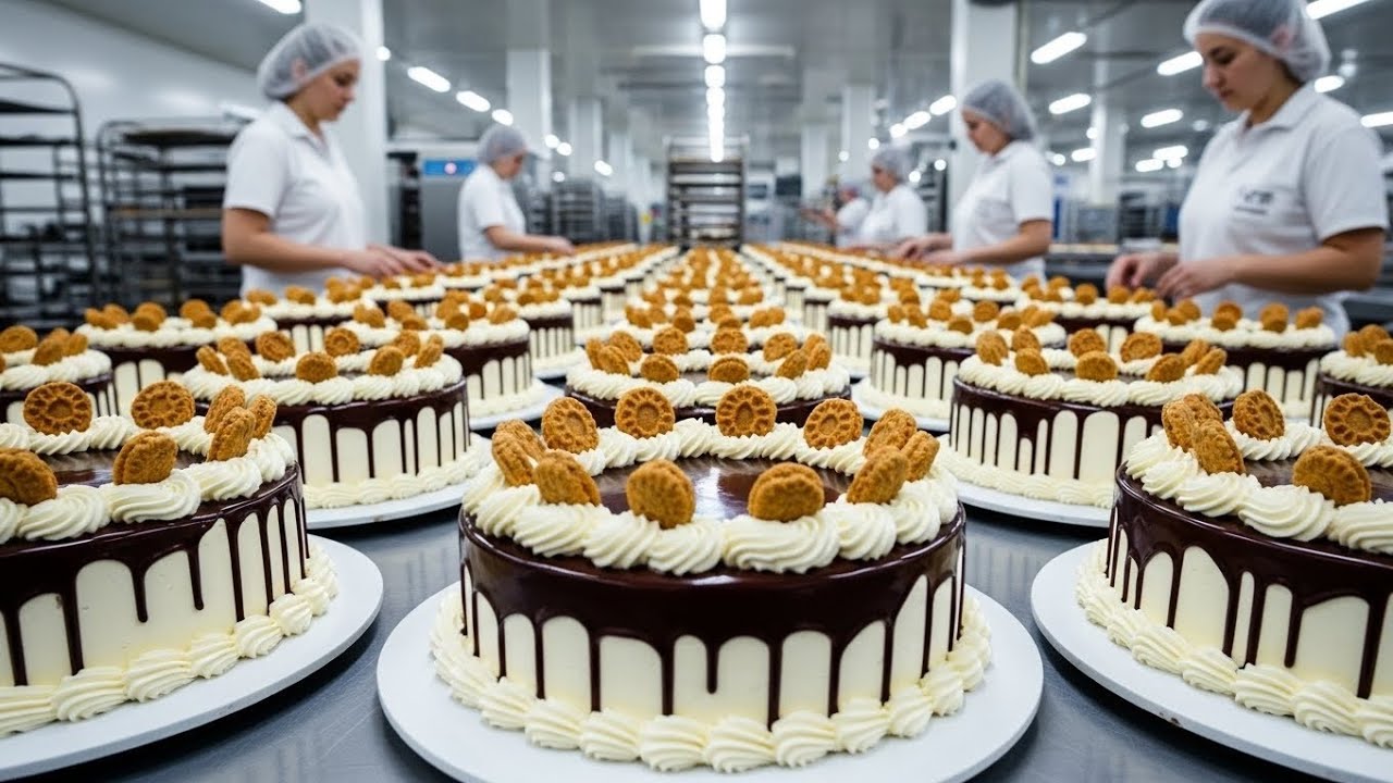 How Millions of Cakes Are Made in a Factory | Automatic Cakes Factory Process (Full Process)