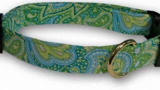 Dog & Cat Collars with Matching Leashes - Whimsical Paisley Patterns!