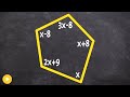 Find the measure of x given interior angles of a pentagon