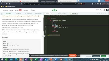 Chocolate Distribution Problem || #dsa #coding