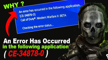 Call Of Duty Modern Warfare 2 #Beta error CE-34878-0 | An #Error Has Occurred || by borntoplaygames