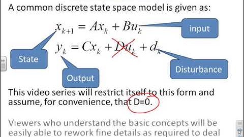 Model Predictive Control  4 - Modelling assumptions