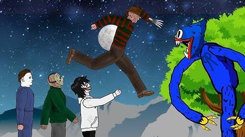 Huggy Wuggy vs Jeff the killer, Freddy Krueger, Michael Myers & Jason Voorhees