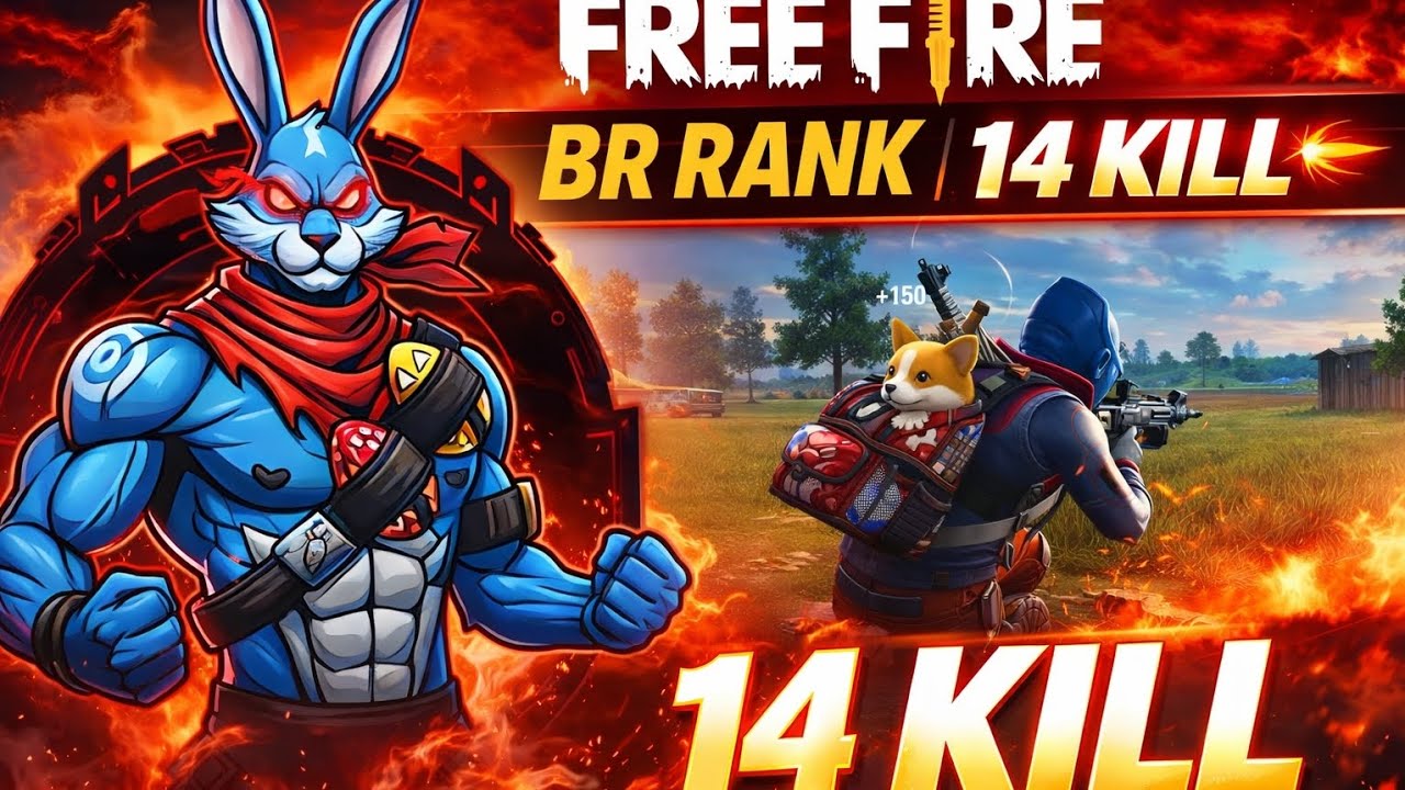 Free Fire BR Rank Full Match 😱 14 Kills | Fanny Red FF