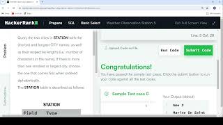 Hacker Rank Weather Observation Station 5 solution | DAY 8/100 | Hacker Rank solutions | SQL Basics