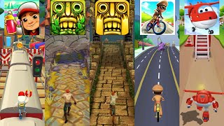 Subway Surfers 🆚 Temple Run 2 🆚 TEMPLE RUN 🆚 Little Singham Cycle Race 🆚 Super Wings Jett Run screenshot 2
