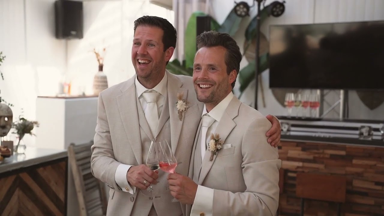 Bruiloft Michel & Gijs bij Strandclub Witsand in Noordwijk