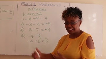 FORM 1 MATHS  INTEGERS