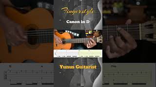 Canon in D - Fingerstyle Guitar Tutorial + TAB & Lyrics #fingerstyleguitar
