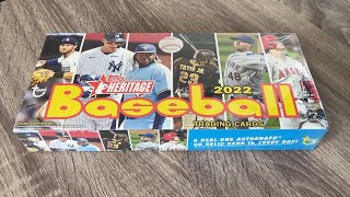 HOT BOX!!! 2022 HERITAGE BASEBALL. NEW RELEASE. WHAT A GREAT BOX!