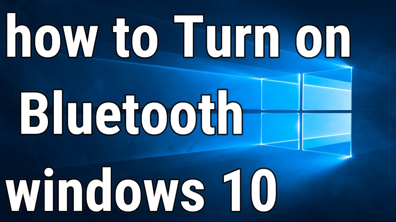 How To Enable Or Disable Bluetooth In Windows 10 Youtube