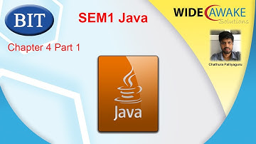 BIT SEM1 Java - Chapter 4 Part 1