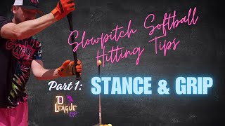 Slowpitch Softball Hitting Tips; PT 1 Stance and Grip!! -- How I improved my ugly softball swing!