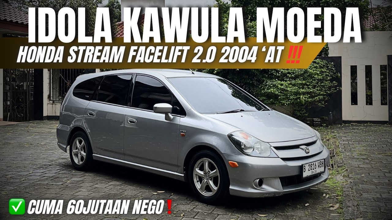Honda STREAM FACELIFT 2.0 2004’AT | Mobil Biianggg🔥🔥🔥| Cuma ✅Rp,60jutaan NEGO❗️