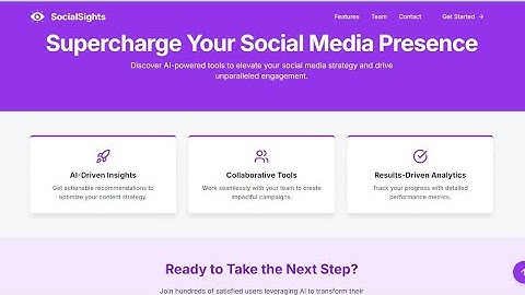 SocialSights Website | Level SuperMind Hackathon