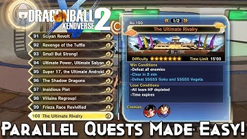 How to BREEZE Through ALL Parallel Quests OFFLINE | DBXV2