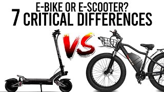 Before You Buy: 7 Critical Differences to Consider, E-Bikes vs E-Scooters