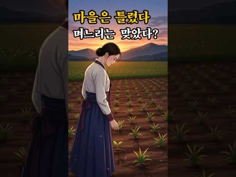 서리로 마을이 망한 날, 이 며느리만 살아남은 이유 | 옛날이야기·민담·설화 #조선야담 #옛날이야기 #며느리이야기 #서리반전 #스토리쇼츠