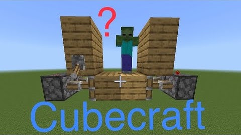 Trapping people with the redstoner kit in cubecraft skywars! #minecraft #bedrock #cubecraft #trap