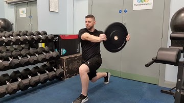 Split Squat Plate Rotation - Physiotherapy Now