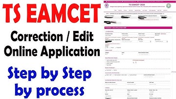 TS EAMCET 2022 ONLINE APPLICATION CORRECTION | TS EAMCET 2022 ONLINE EDIT
