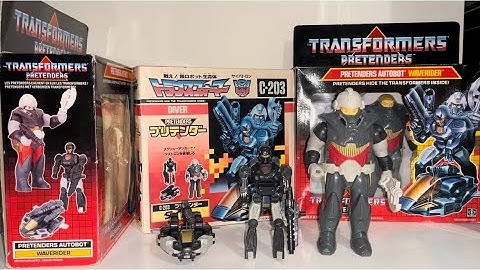 Transformers generation one Waverider review. G1 pretender Diver complete collection variant