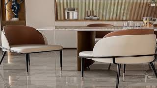 Dining Chairs Set of 2, Faux Leather Dining Chairs Upholstered Padded Modern Dining Room Chairs