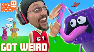 REC ROOM's Strangest Game! No Stranger Thing than Giraffe Body Builder Llama? (FGTeeV Weird Again)