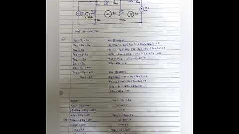 Video Assignment 1tmt2 - exercise 1 ( Mesh Analysis) & 2 ( Node Voltages)