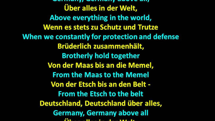 Deutschland über Alles Lyrics English fity.club