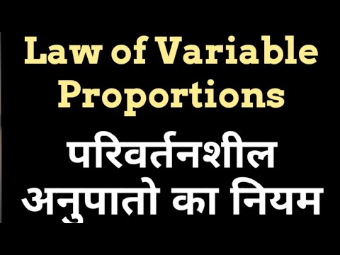 #Law_of_Variable_Proportions_(Hindi) | परिवर्तनशील अनुपातो का नियम | परिवर्ती अनुपात का नियम