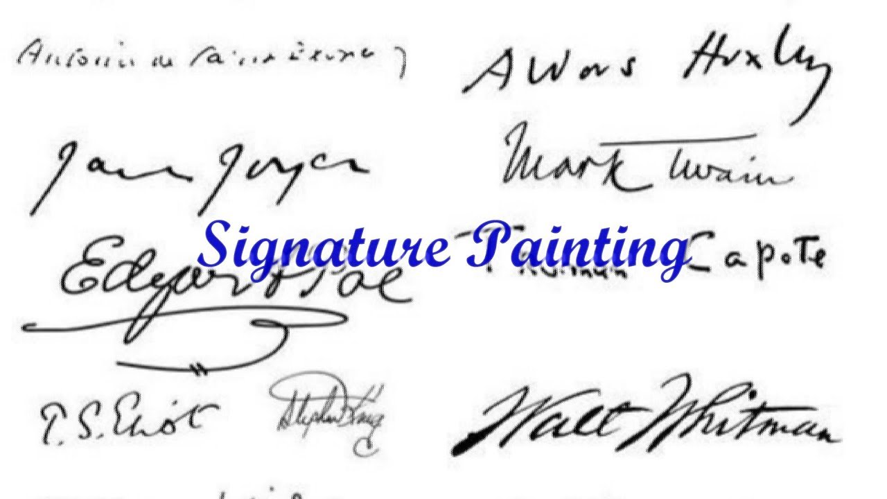 Quick Tip 147 - Signature Painting - YouTube