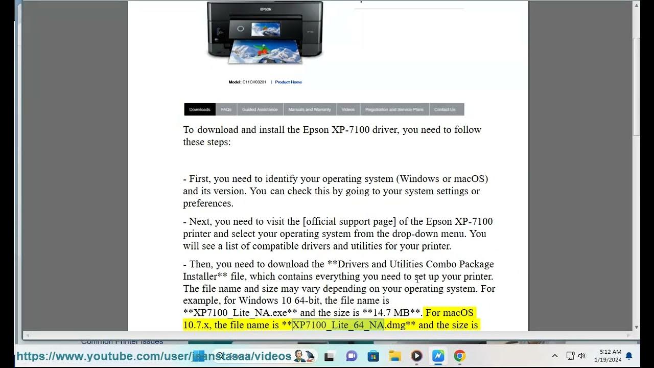 Download & install Epson XP7100 Driver. Epson XP 7100 wireless setup