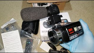 8K 64Mp Camcorder Video Camera 18X Zoom Youtube Vlogging Webcam Ir Night Vision Wifi Boom Mic