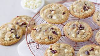 Soft and Chewy Cranberry White  Chocolate Chip Cookies