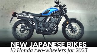 10 New Honda Motorcycles and Scooters with Improved Designs &amp; Tech for 2023