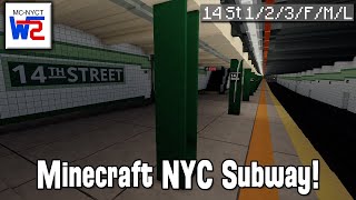 Minecraft NYC Subway: 14 Street 7 Avenue - 1 2 3 F M L lines screenshot 3